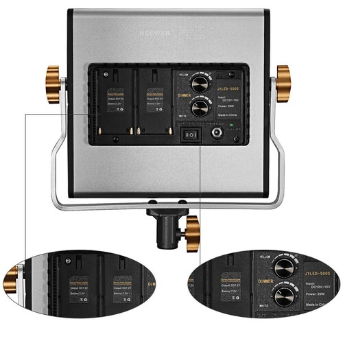 Neewer 480 LED Bi-Color 2&prime;li Video Işık Seti (JYLED-500S 2'li set)