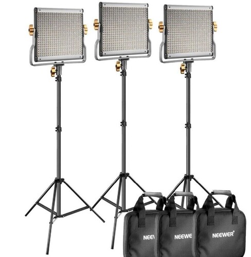 Neewer 480 LED Bi-Color 3&prime;lü Video Işık Seti (JYLED-500S 3'lü set)