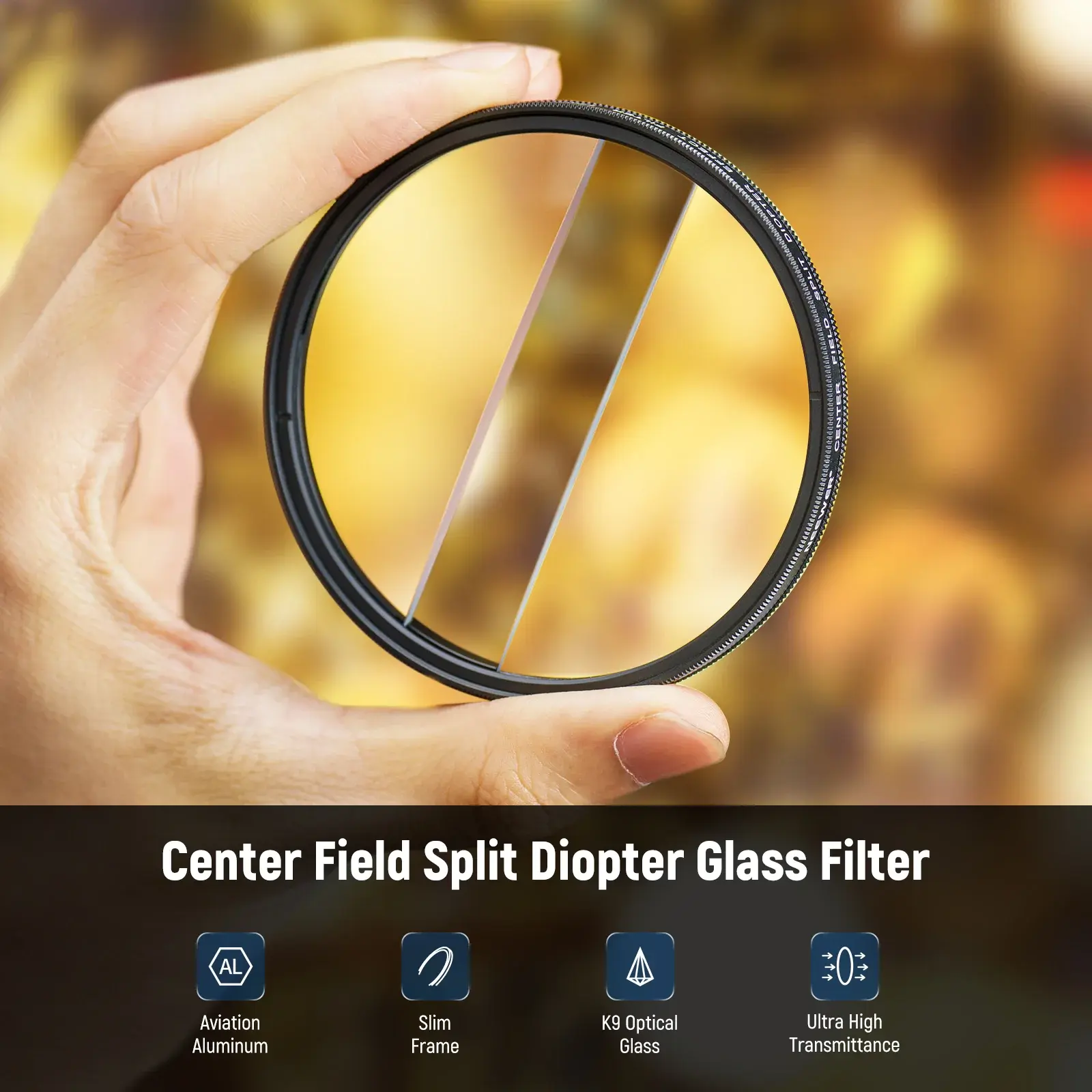 Neewer 82mm Center Field Split Diopter Effect Filter Sinematik Özel Efekt Filtresi