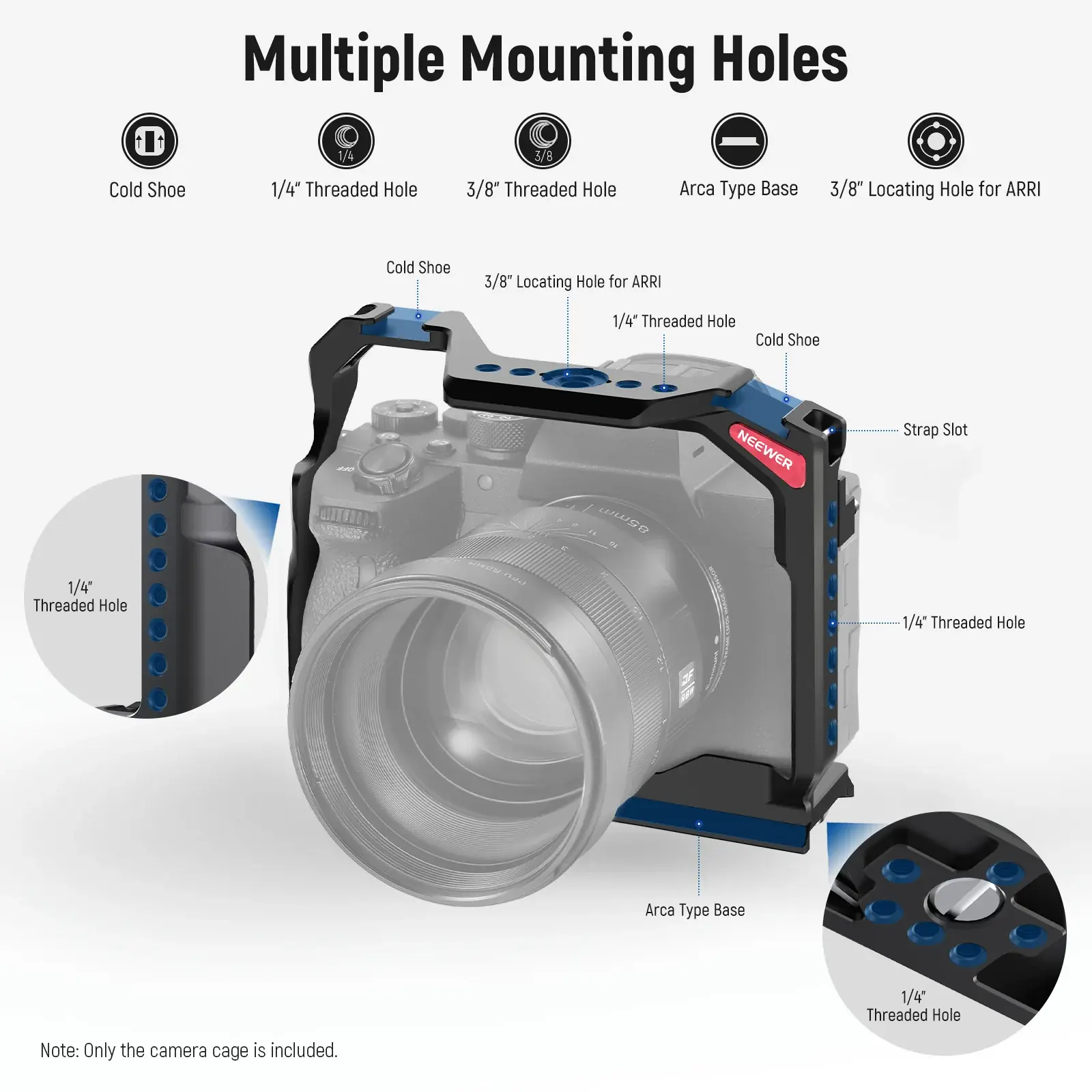 Neewer CA004 Sony A7 IV / A 7R V / A 7S III / A1 Uyumlu Kamera Kafesi - Thumbnail