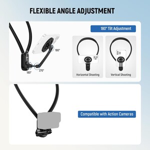 Neewer - NEEWER GP-16 Manyetik Telefon ve Aksiyon Kamerası Boyun Askısı (Neck Mount Holder) (1)