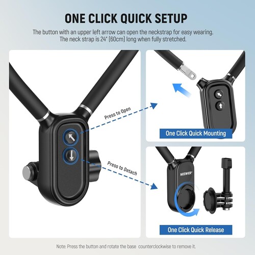 NEEWER GP-16 Manyetik Telefon ve Aksiyon Kamerası Boyun Askısı (Neck Mount Holder)