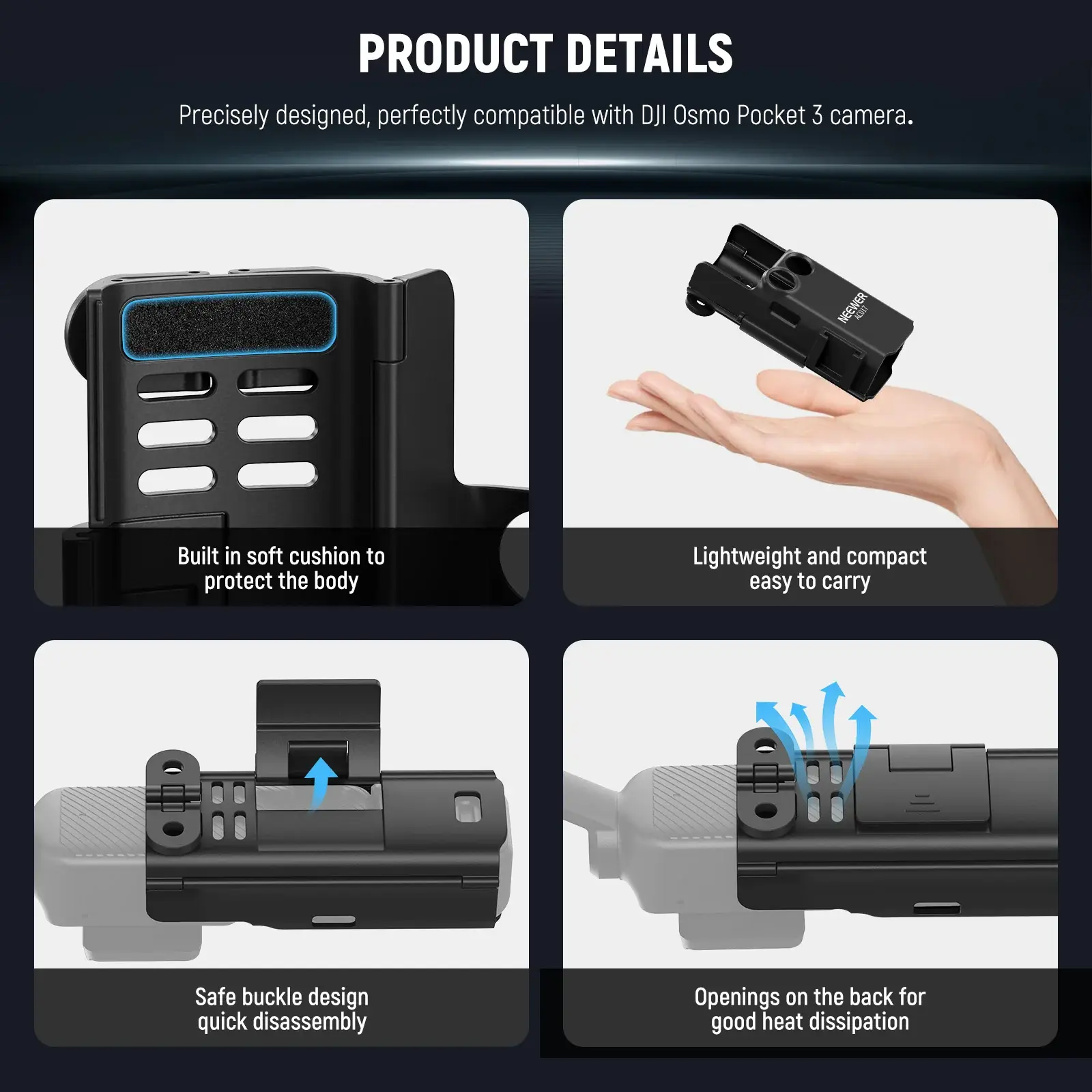 Neewer - NEEWER GP-59 DJI Osmo Pocket 3 Uzatma Adaptör Kiti (1)