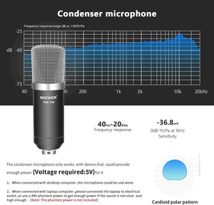 Neewer NW-700 Pro Condenser Microphone and Monitor Headphones 7-in-1 Kit - Thumbnail