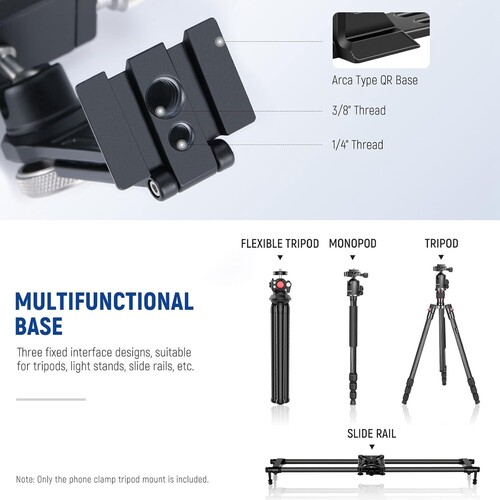 NEEWER PA002 Alüminyum Alaşımlı Döndürülebilir Akıllı Telefon Tripod Adaptörü