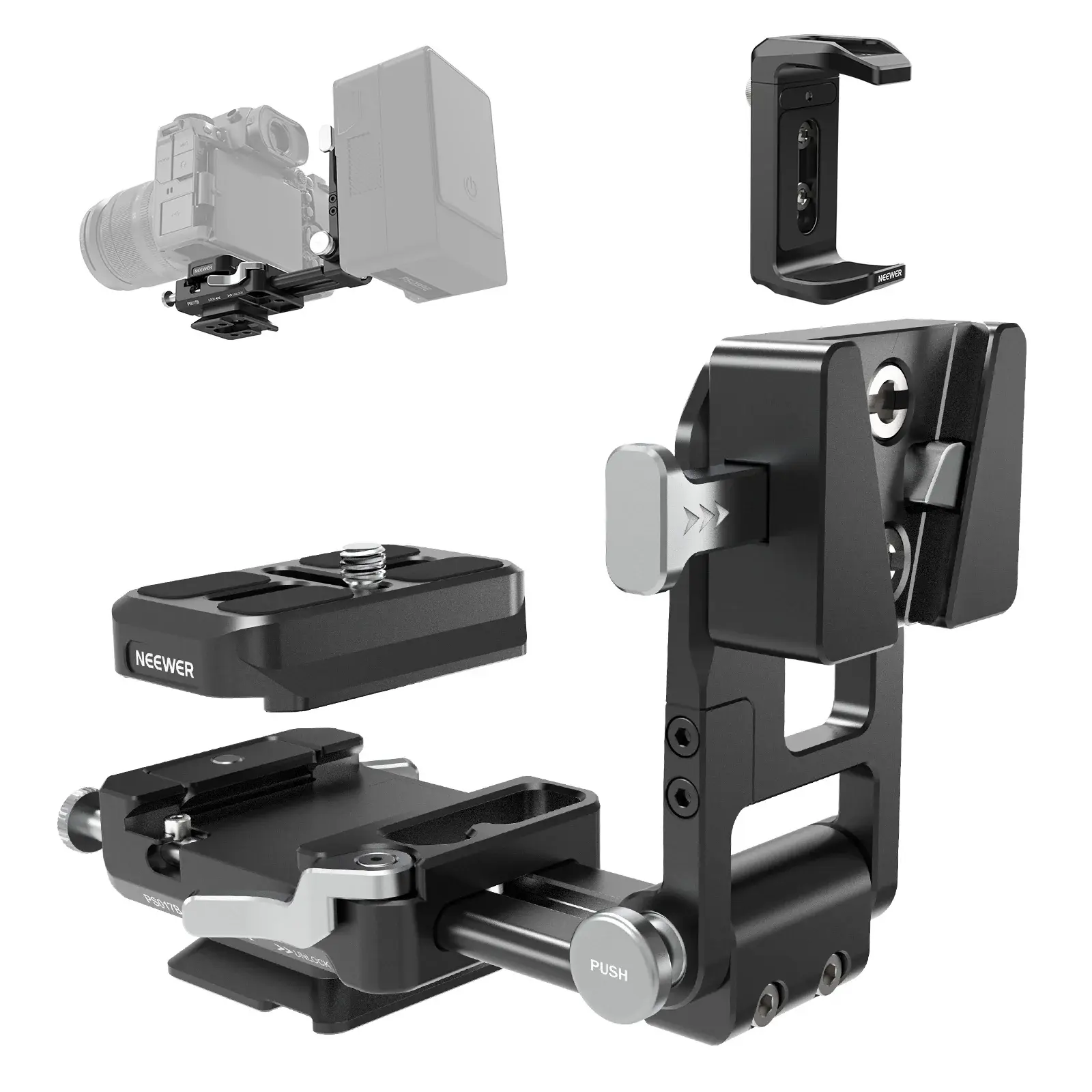 Neewer - Neewer PS017B Profesyonel V-Mount Batarya Plakası