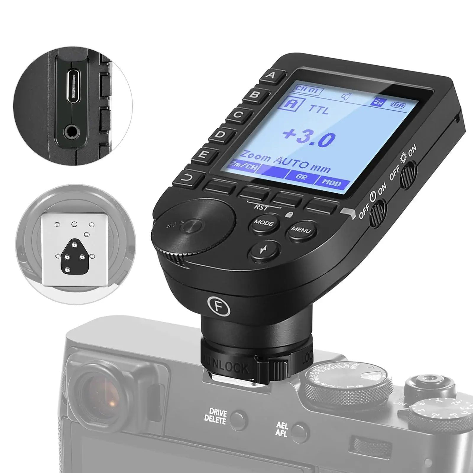Neewer - NEEWER QPRO-F Fujifilm Uyumlu TTL Kablosuz Flaş Tetikleyici