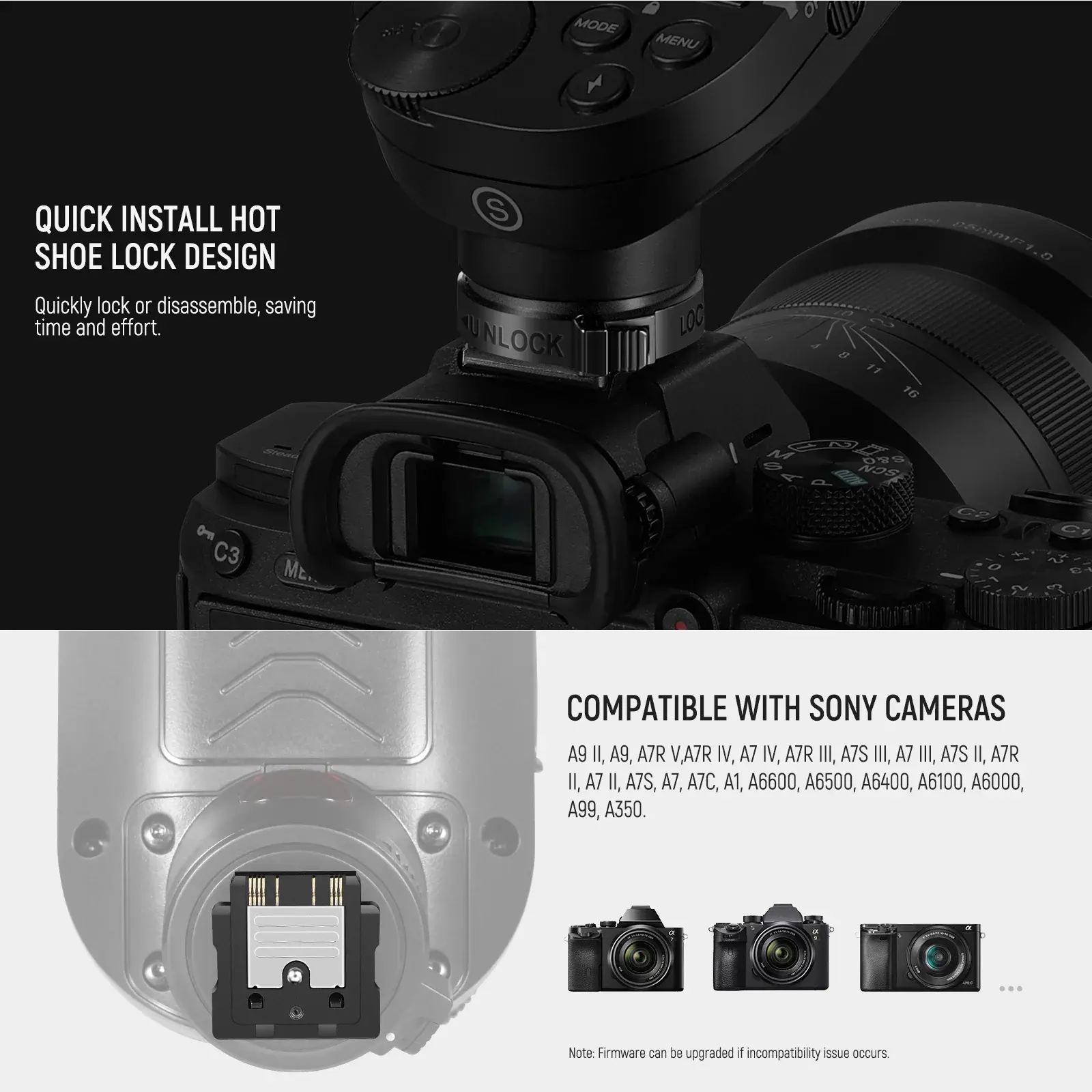 NEEWER QPRO-S Sony Uyumlu TTL Kablosuz Flaş Tetikleyici - Thumbnail