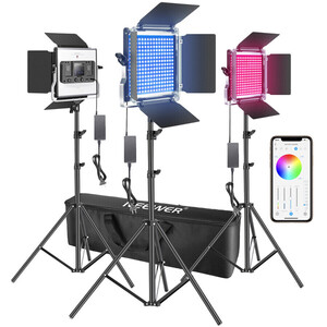 Neewer - Neewer RGB530 Uygulama Kontrollü 530 LED RGB Video Işığı 3'lü Kit (10096831)