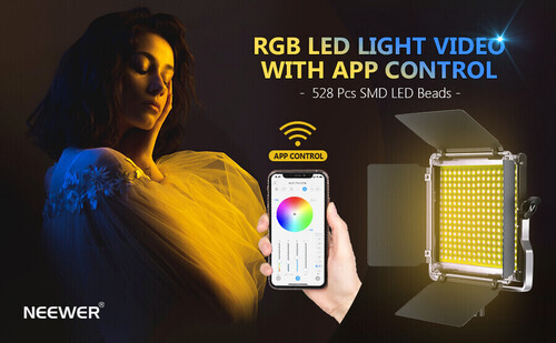 Neewer RGB530 Uygulama Kontrollü 530 LED RGB Video Işığı 3'lü Kit (10096831)
