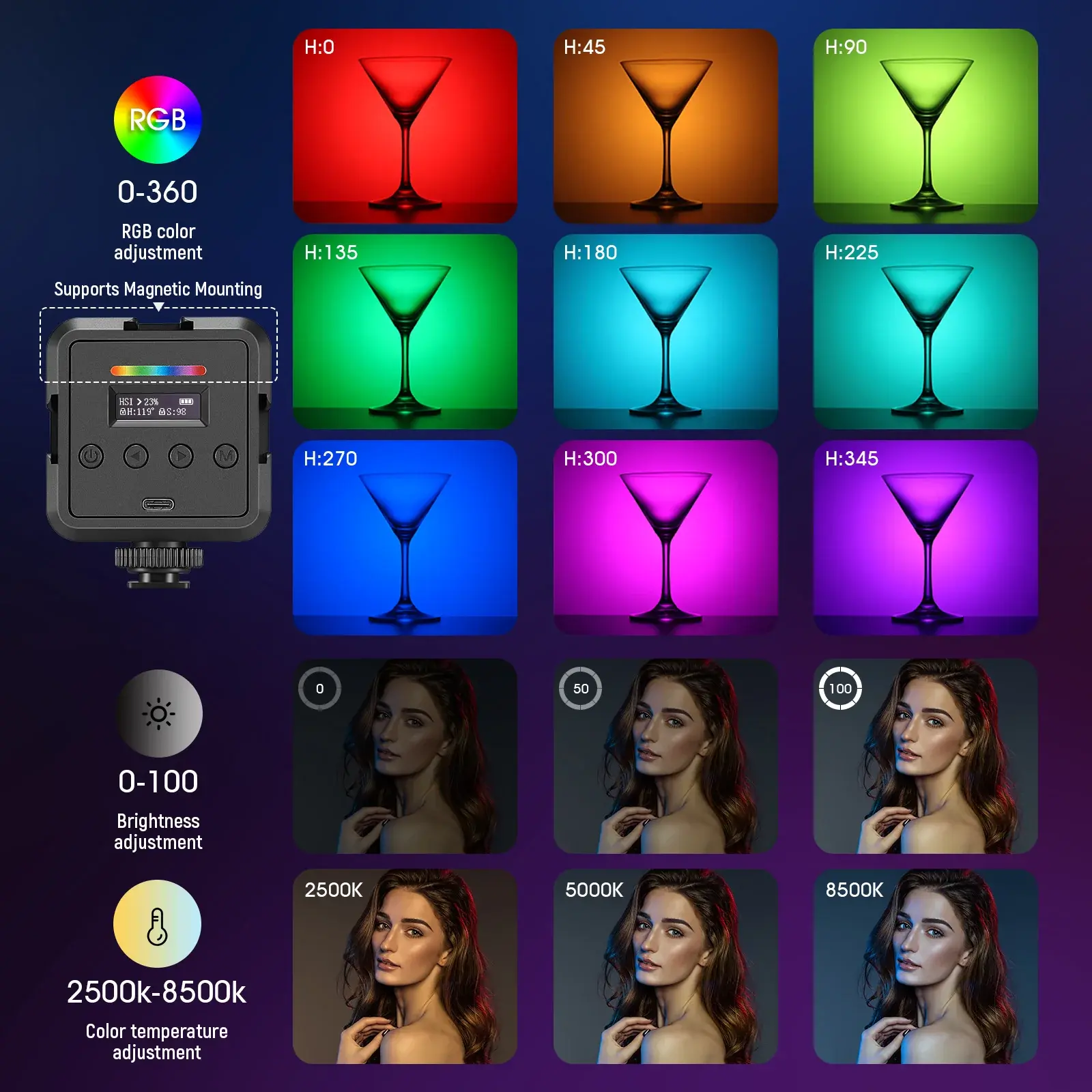 Neewer - NEEWER RGB61 RGB Mini Mobil Video Işığı (1)