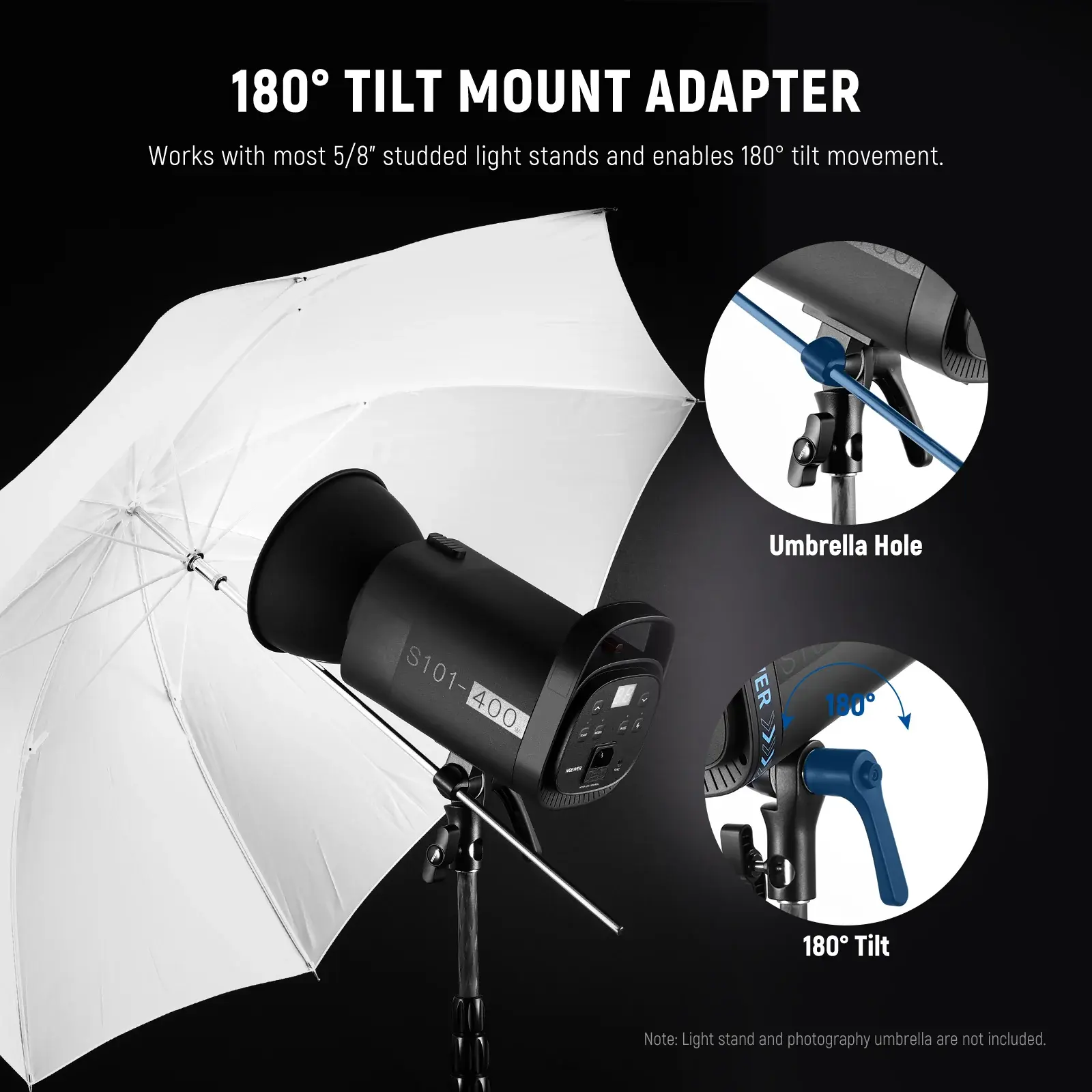 Neewer S101-400W 2'li Stüdyo Flaş Seti - Thumbnail