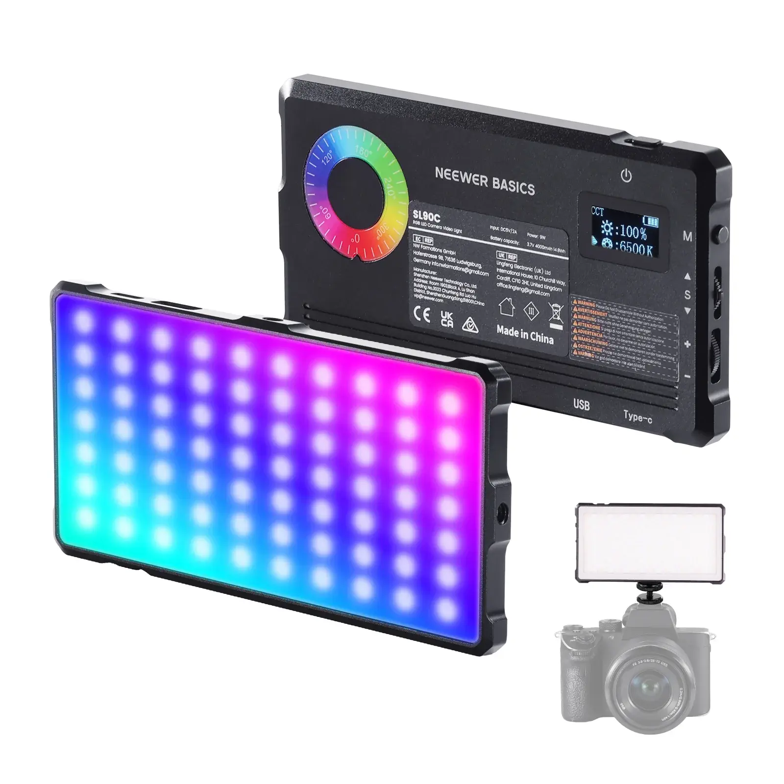 NEEWER SL90C RGB Mini Mobil Video Işığı