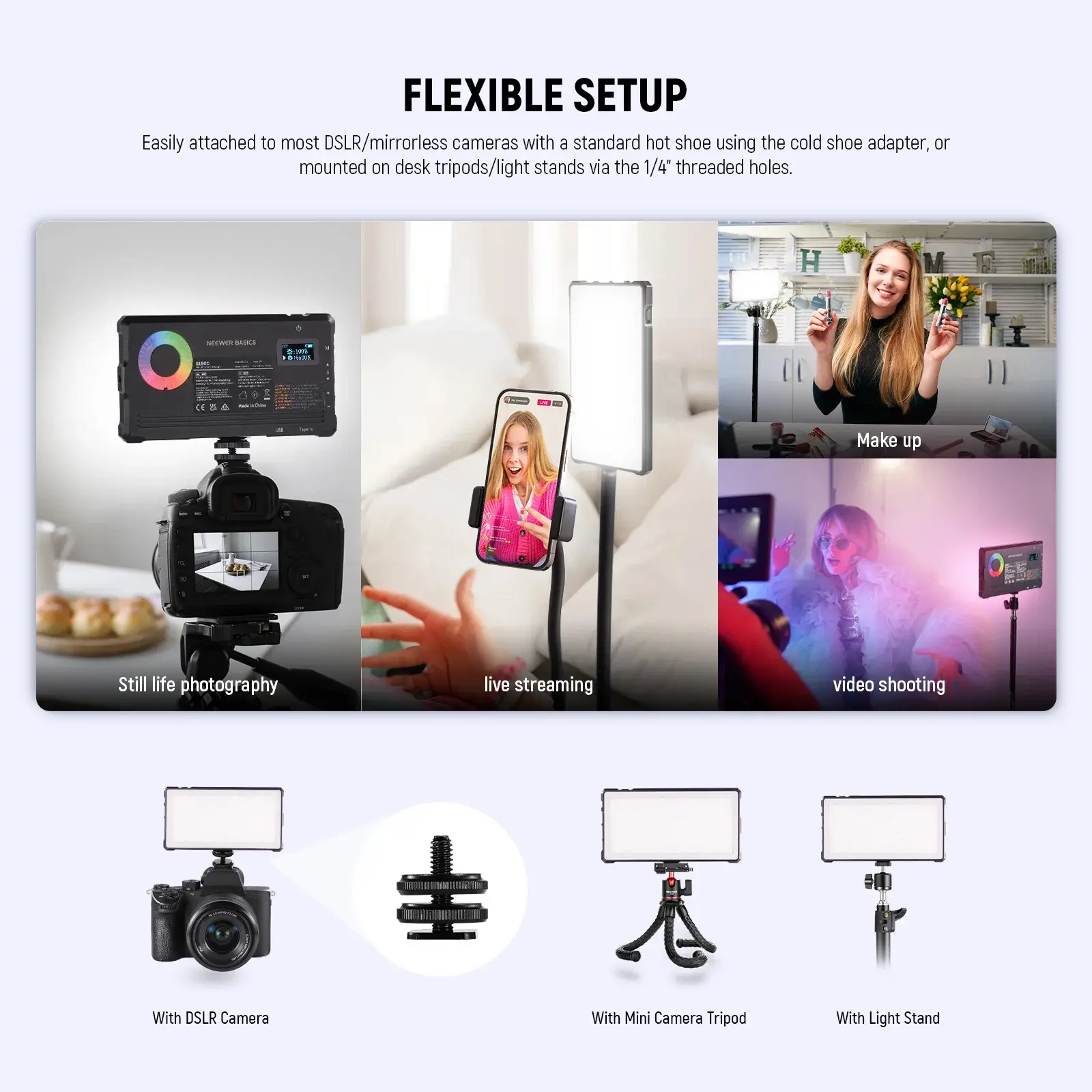 NEEWER SL90C RGB Mini Mobil Video Işığı