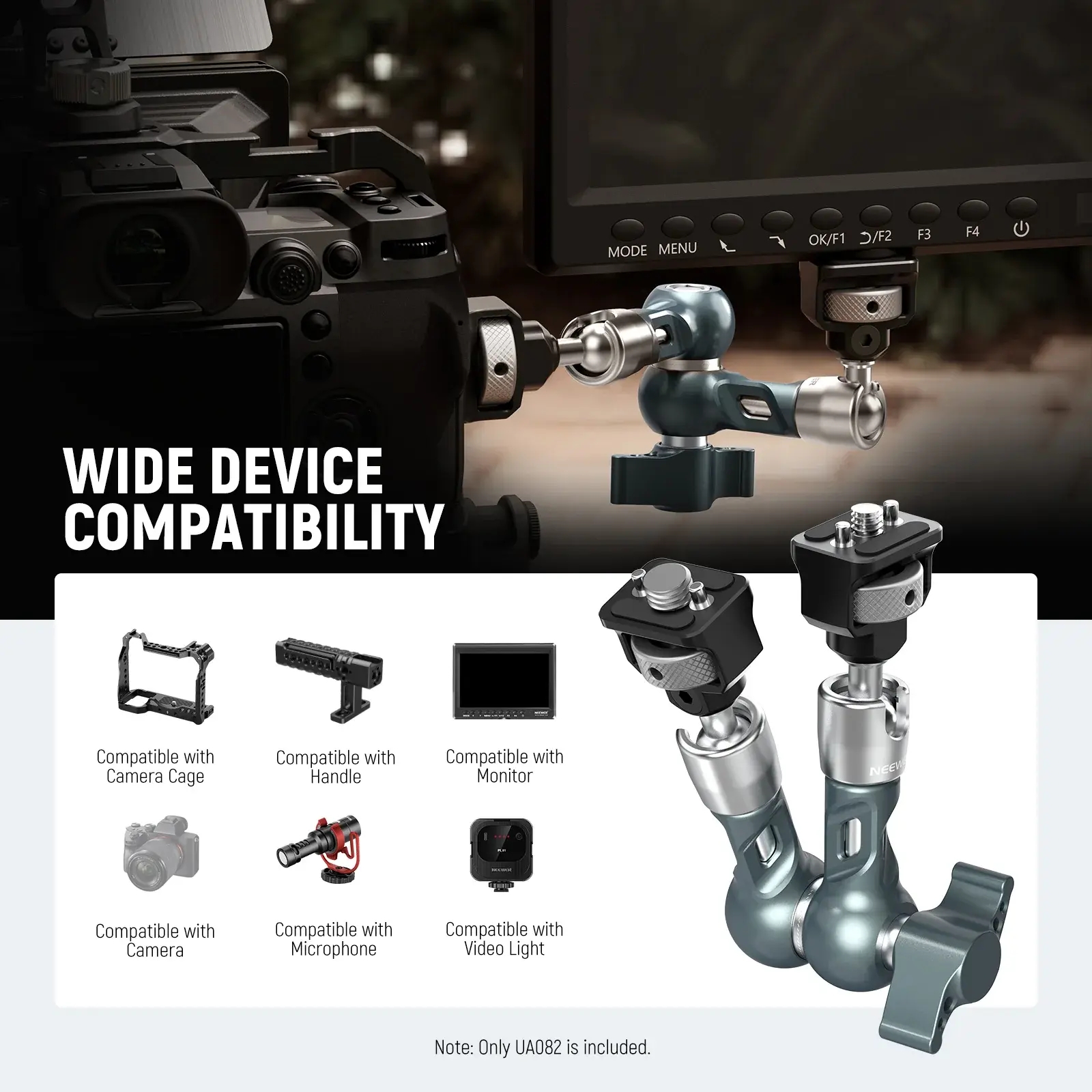 Neewer UA082 7'' - 18cm Anti-Twist Eklemli Magic Arm - Thumbnail