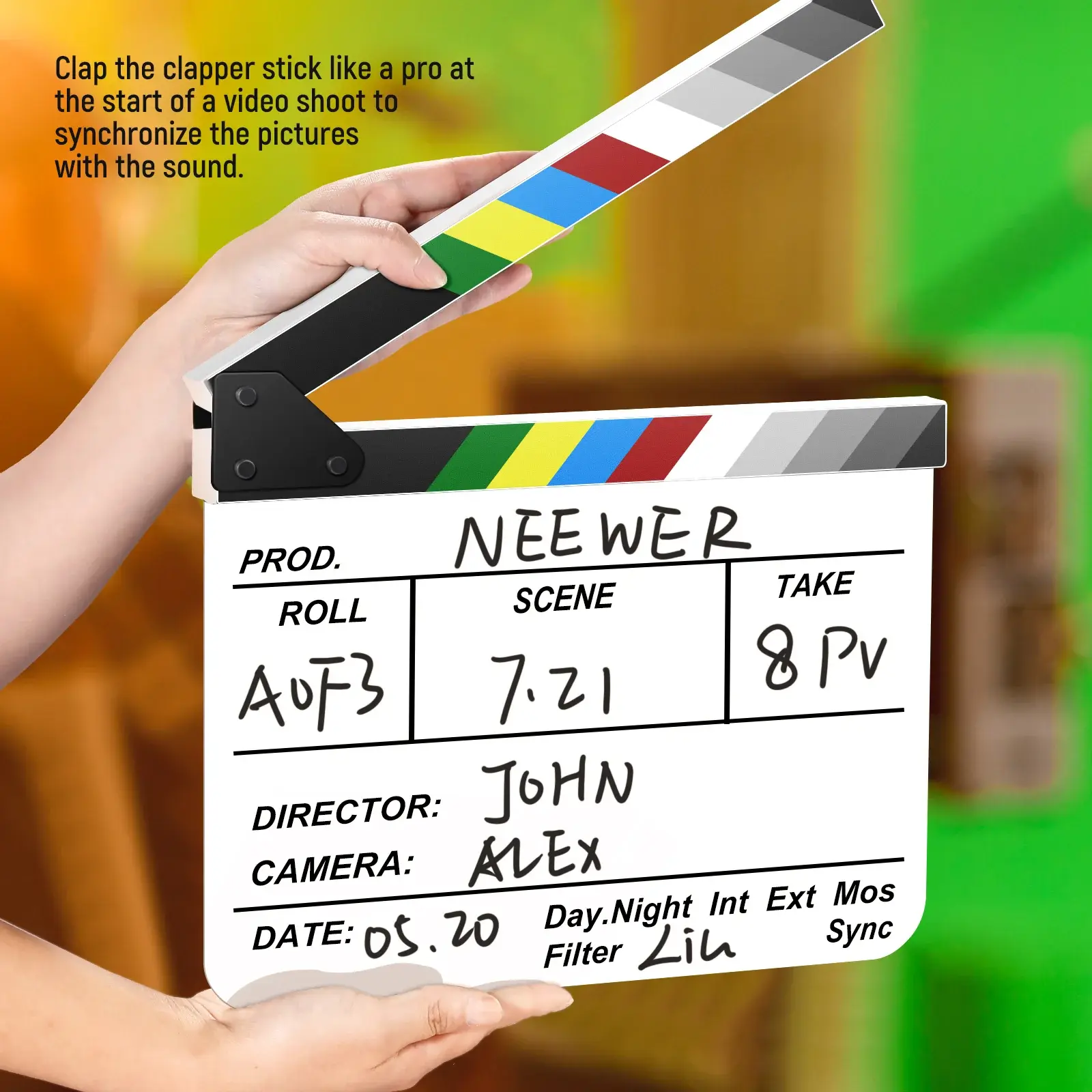 NEEWER Yönetmen Film Klaketi (30x25cm) - Thumbnail