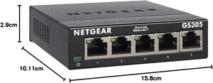 NETGEAR GS305 5 Portlu Gigabit Ethernet Switch - Thumbnail
