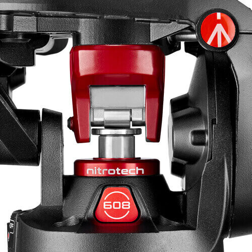Manfrotto Nitrotech (MVK608TWINGA) 608 Video Head Aluminum Twin Leg Tripod Gs