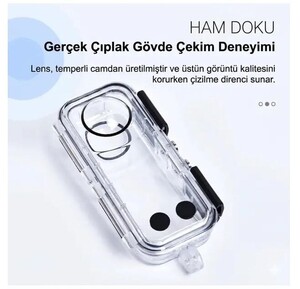 OEM - Oem Marka Insta 360 X5 Uyumlu Su Geçirmez Kılıf (45mt) (1)