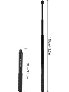 OEM - Oem NSTA360 Aksiyon Görünmez Selfie Çubuğu 1.1 Metre Alüminyum Alaşım
