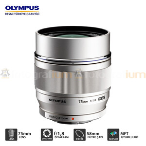 Olympus - Olympus 75mm f/1.8 MFT Lens (Gümüş)