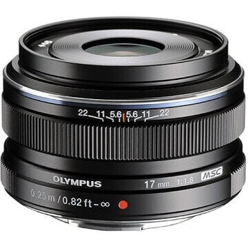 Olympus M.Zuiko Digital 17mm f/1.8 Lens Siyah