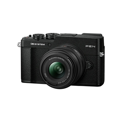 Olympus OM SYSTEM PEN Siyah + M.Zuiko 14-42mm F3.5-5.6 III Objektif Kiti