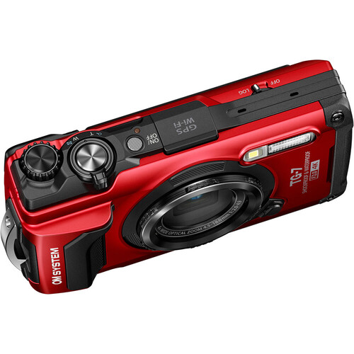 OM SYSTEM Tough TG-7 Dijital Fotoğraf Makinesi (Kırmızı)