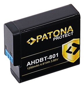 Patona 13325 Protect AHDBT-801 Gopro Hero8, Hero7, Hero6, Hero5 Batarya - Thumbnail