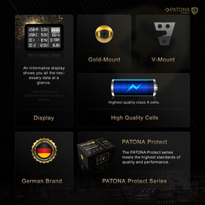 Patona 13795 Protect Gold Mount Batarya (G99-PD100 99Wh) - Thumbnail