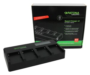 Patona - Patona 1703 Premium 4’lü Hızlı Şarj Cihazı Sony F Serisi Piller İçin (1)