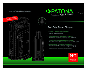 Patona 1725 Premium Dual Gold Mount İkili Şarj Aleti - Thumbnail