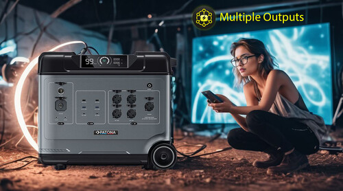 Patona 9973 Platinum Taşınabilir Güç İstasyonu Autarc 5000 / 5120Wh PD100W USB-C USB-A QC AC DC / LiFePO4