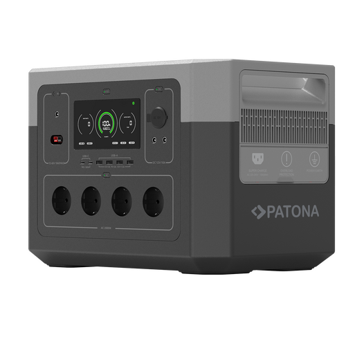 Patona 9983 Platinum Taşınabilir Güç İstasyonu Autarc 2000 / 2000W PD100W USB-C USB-A QC AC DC / LiFePO4