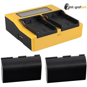 Patona - Patona LP-E6NH İçin İkili Şarj Aleti + 2 adet Patona Protect Canon LP-E6NH Batarya