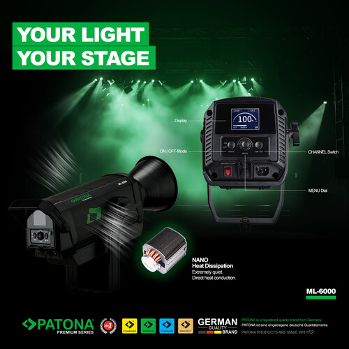 Patona ML-6000 600W Bi-Color LED COB Video Işığı