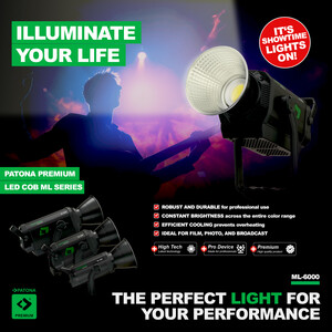 Patona ML-6000 600W Bi-Color LED COB Video Işığı - Thumbnail