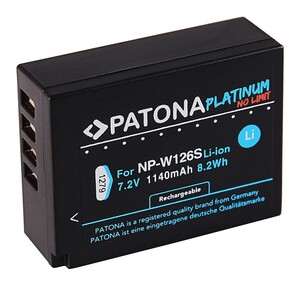 Patona NP-W126 İçin Şarj Aleti + Patona Platinum Batarya Fuji NP-W126S - Thumbnail