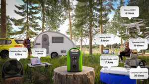Patona Premium Taşınabilir Güç İstasyonu Outdoor 300 - 300W/220V USB5V/3A QC3.0 DC12V/5A - Thumbnail