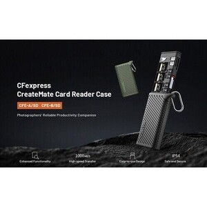 PGYTECH CFexpress CreateMate Card Reader Type A/SD(Classic Black) - Thumbnail