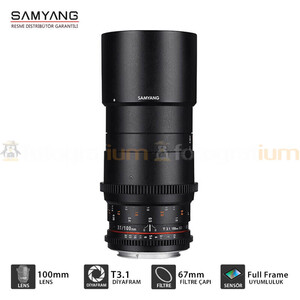 Samyang 100mm T3.1 VDSLR ED UMC Makro Cine Lens (Canon EF) - Thumbnail