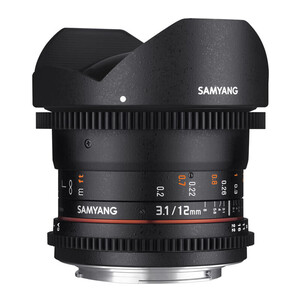 Samyang 12mm T3.1 VDSLR ED AS NCS Balık Gözü Cine Lens (Canon EF) - Thumbnail