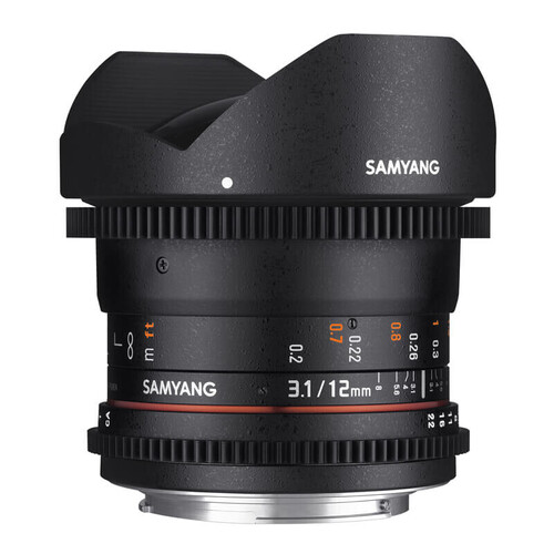Samyang 12mm T3.1 VDSLR ED AS NCS Balık Gözü Cine Lens (Nikon F)