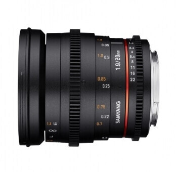 Samyang 20mm T1.9 ED AS UMC Cine Lens (Canon EF)