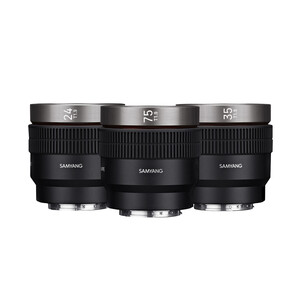 Samyang - Samyang V-AF T1.9 3'lü MF Adaptörlü Cine Lens Seti (24mm, 35mm, 75mm, V-AF to MF Adaptör - Sony E)