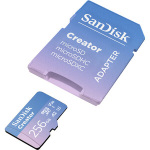 SanDisk 256GB 190MB/s Creator Series V30 UHS-II MicroSD Hafıza Kartı - Thumbnail