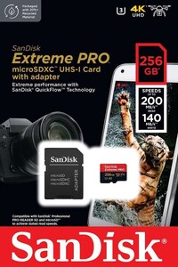 Sandisk - SanDisk 256GB 200MB/s Extreme Pro microSD Hafıza Kartı (1)