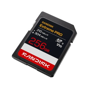 Sandisk - Sandisk 256GB 310Mb/s Extreme PRO SDXC UHS-II V90 Hafıza Kartı (SDSDXDE-256G-GN4IN) (1)