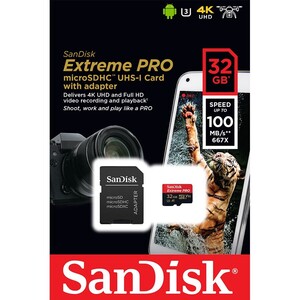 Sandisk - Sandisk 32GB 100mb/sn MicroSD Extreme PRO (1)