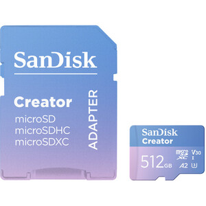 Sandisk - SanDisk 512GB 190MB/s Creator Series V30 UHS-II MicroSD Hafıza Kartı